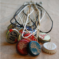 Recycled Bottle Cap Necklaces