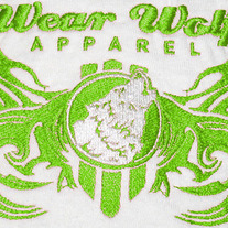 Tattered Prototype Embroidered White [Green]