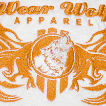 Tattered Prototype Embroidered White [Orange]