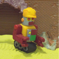 Robot Construction Worker Handmade - Free Shipping
