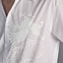 Gryphon on White - Men's LS Dress Shirt