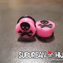 Skull 'n' Bones Single Flare Plug (Pink)