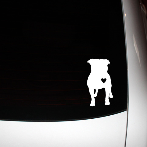 Standing Front Floppy Ear Pit Bull Window Decal on Storenvy
