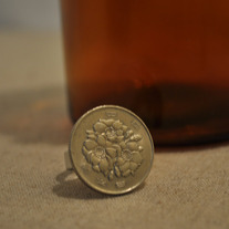 100 yen coin adjustable ring.