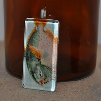 Vintage collector card pendant (King-fish)