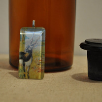 Vintage collector card pendant (Blackbuck)
