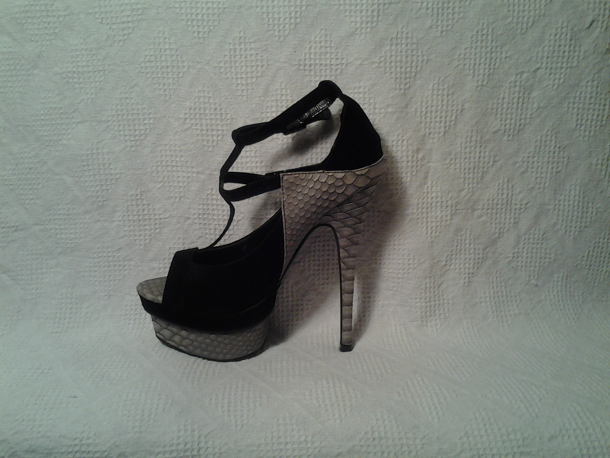 grey black heels