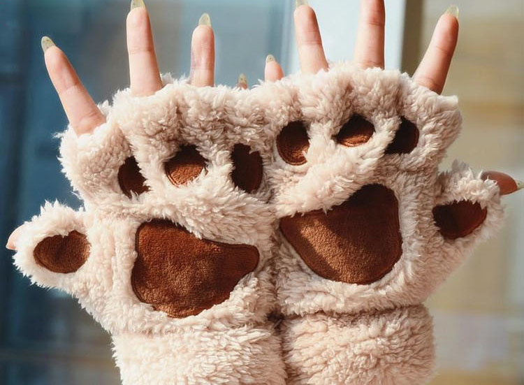 Women Faux Fur Cat Gloves · Sugarless Tokki · Online Store Powered by
