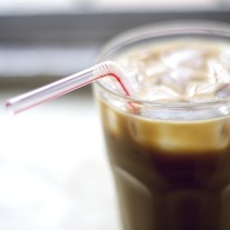 "iced coffee" print