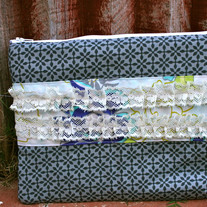 Gray Vintage Lace Tablet Snuggie