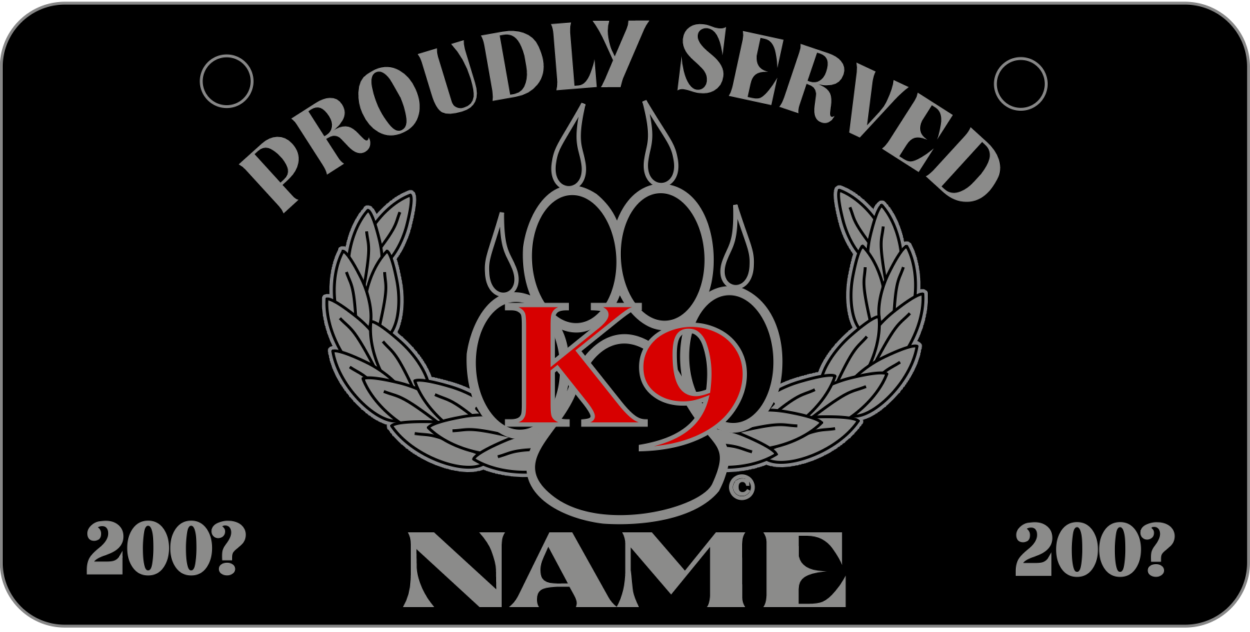 Alpha K9 kennel tag · Alpha K9 Designs LLC · Online Store Powered by