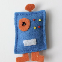 Tiny Monster Friend--Blue Robot