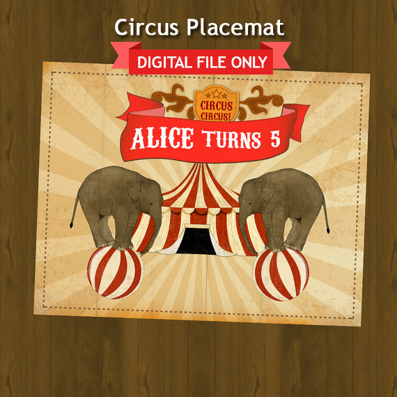 Vintage Circus Birthday Party Decorations Or Baby Shower Printable
