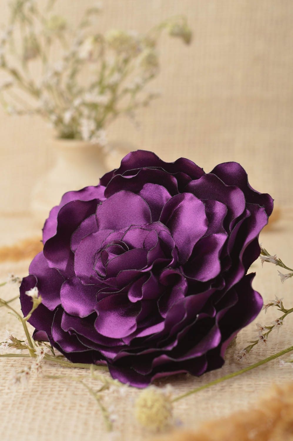 flower brooch hair clip