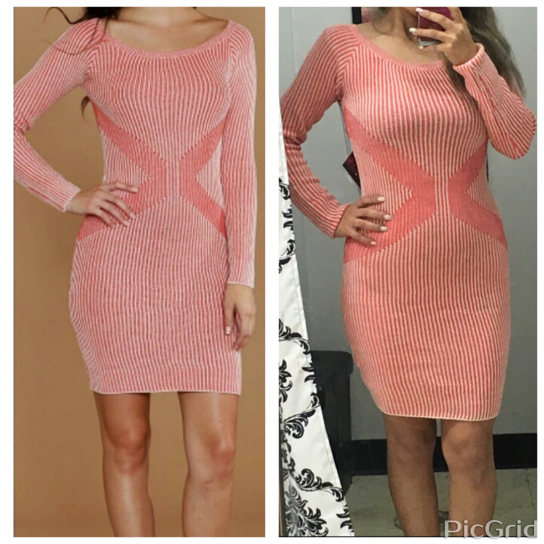 Coral sweater dress Clearance
