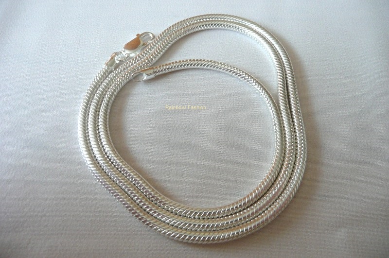 anklet length 2mm sterling silver 925 Italian SNAKE chain in necklace bracelet