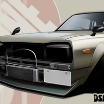 KPGC10 Hakosuka Skyline GT-R HUGE CANVAS print!