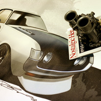 Koich RA20 Celica | loose canvas print 48"x22"