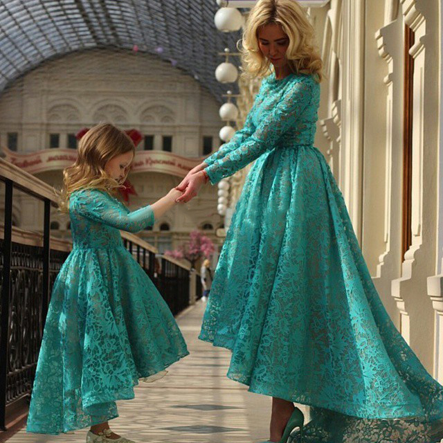 Floral Lace Prom Dress 