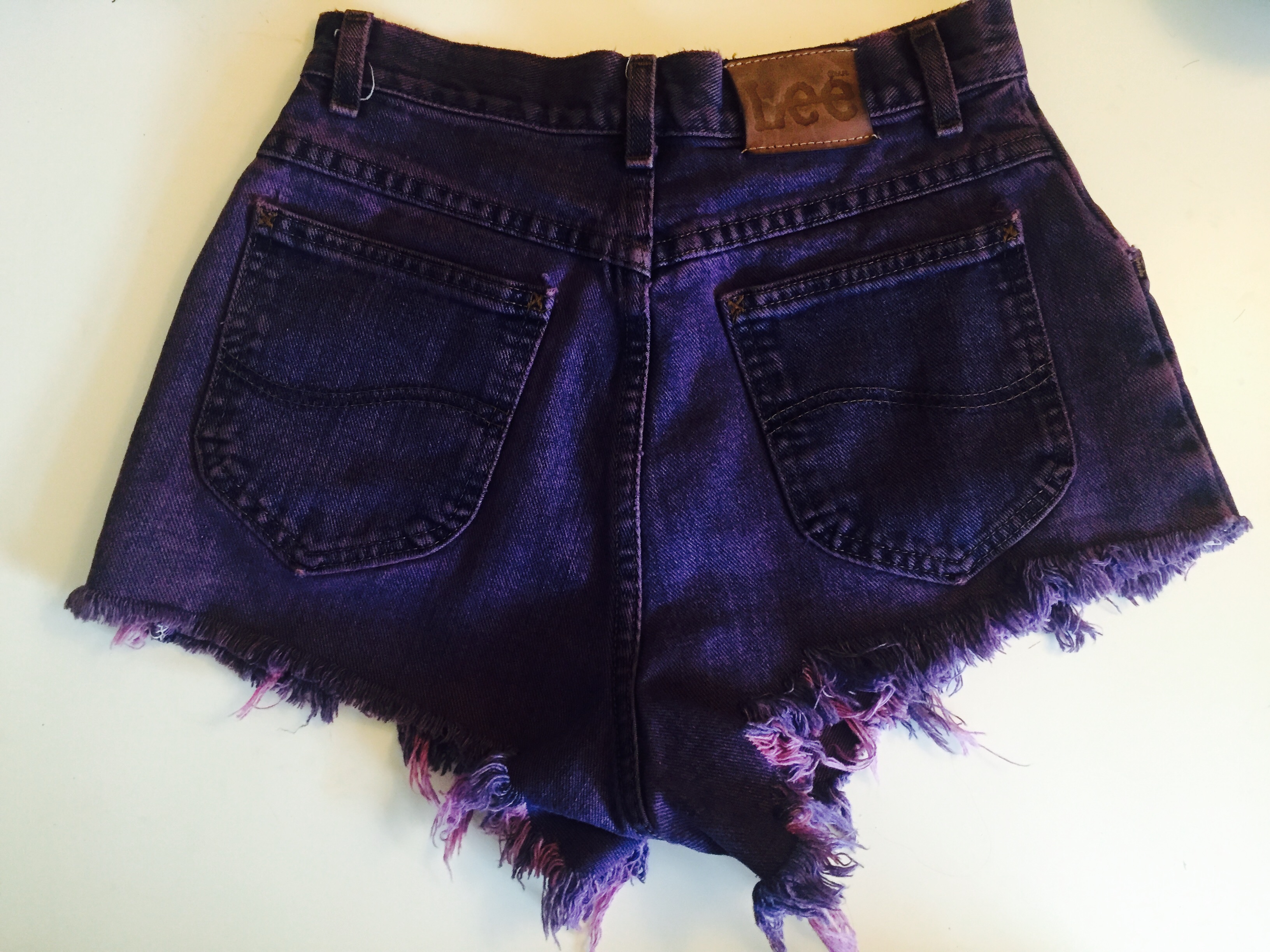 ripped bum denim shorts