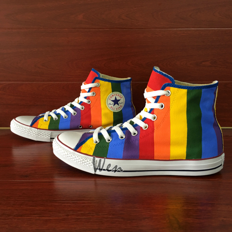 Colorful Rainbow Original Design Converse All Star Hand Colorful Rainbow Original Design Converse All Star Hand