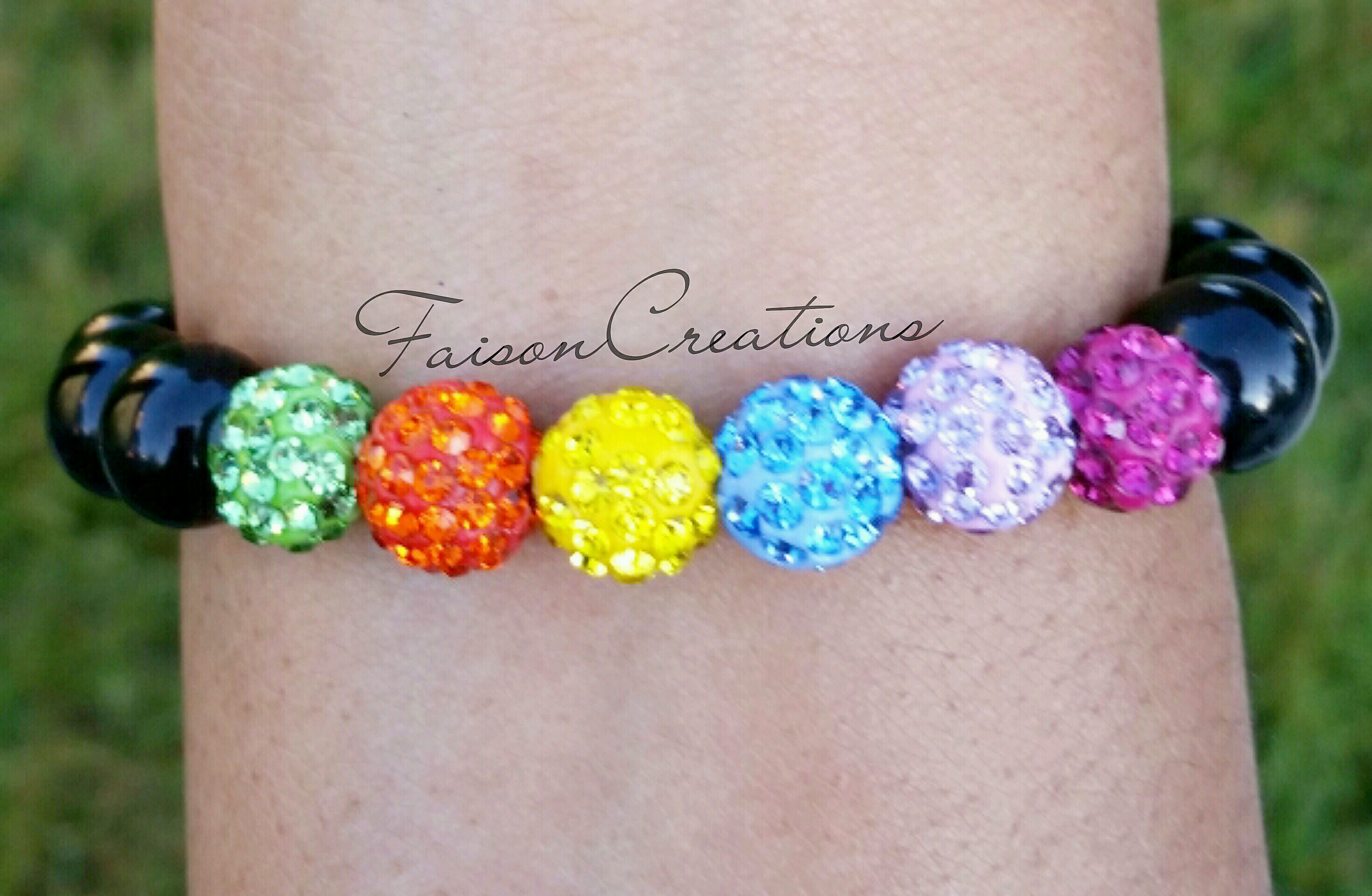 Custom Colorful Bling Bracelet on Storenvy