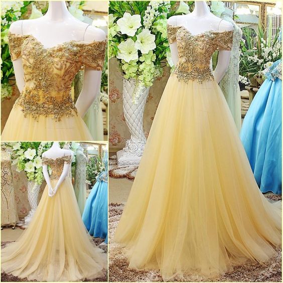 yellow gold ball gown