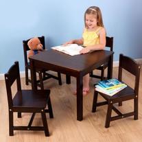 Table & 4 Chair Set - Espresso
