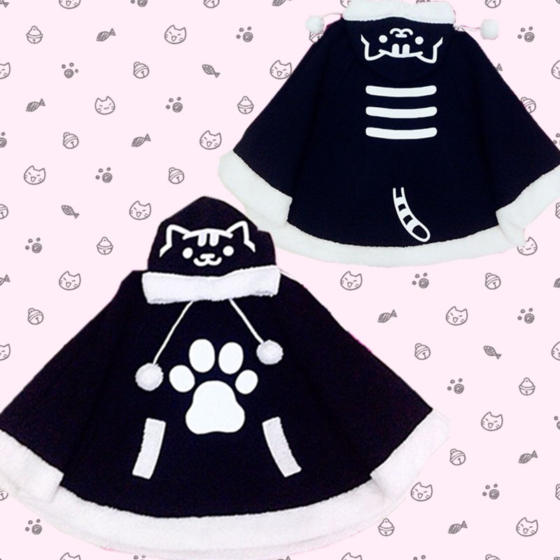 Kawaii Cat Hoodie Cloak Cape SP168284 · SpreePicky · Online Store