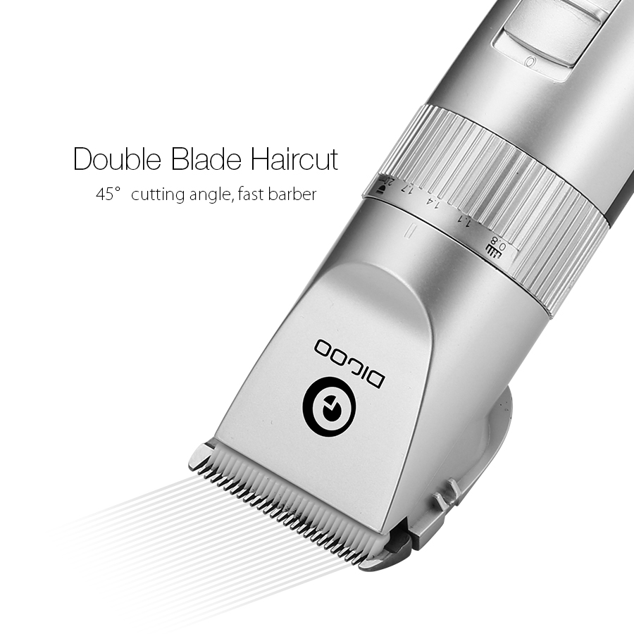 Usb Ceramic Blade Hair Trimmer Rechargeable Double Blade 5 Speed