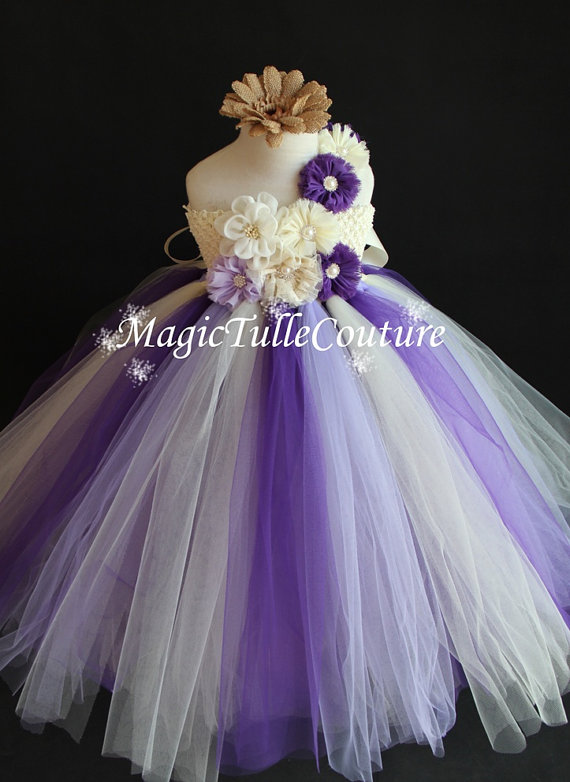 Purple Flower Girl Dresses for Weddings