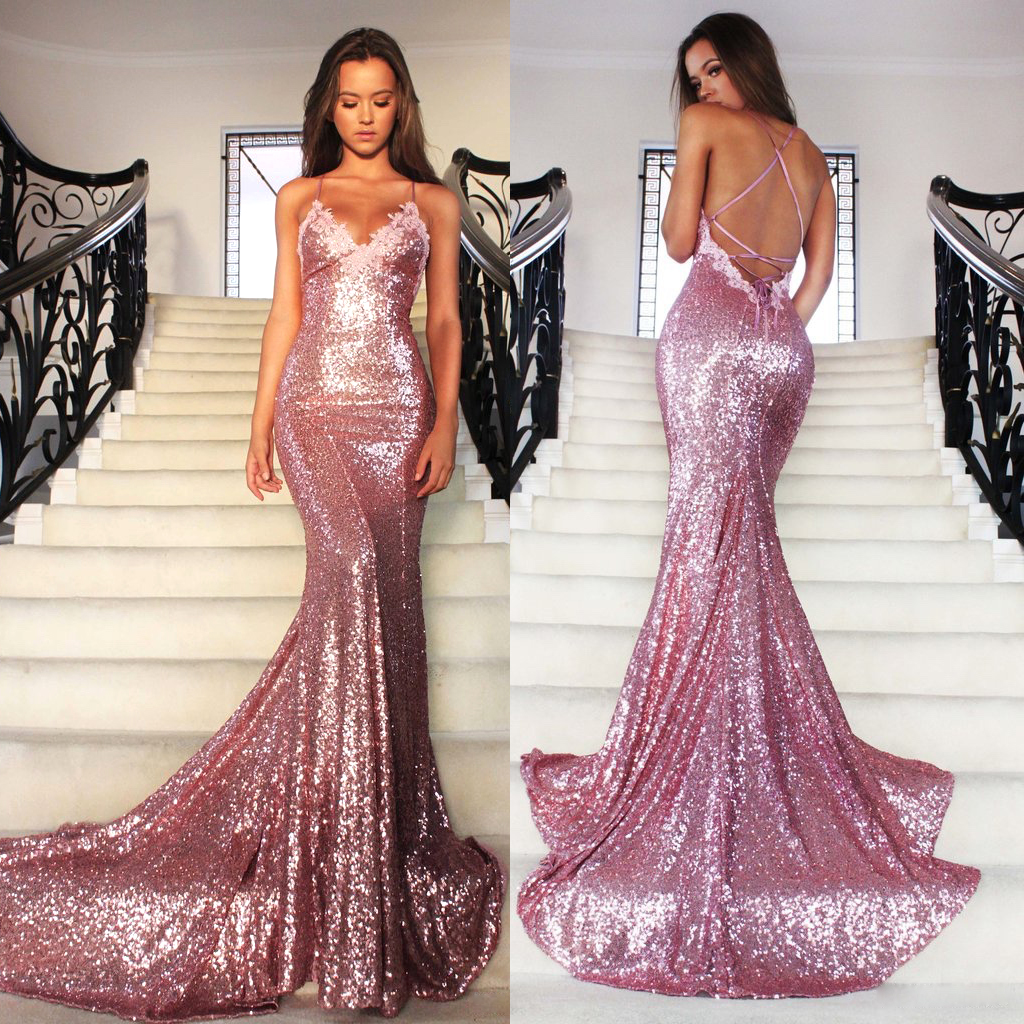 Rose gold mermaid dress Clearance
