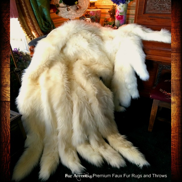 Fur Accents Premium Faux Fur Throw Blanket With Tail Fringe Luxury Fox Wolf Faux Fur Shag Sold By Furaccents On Storenvy