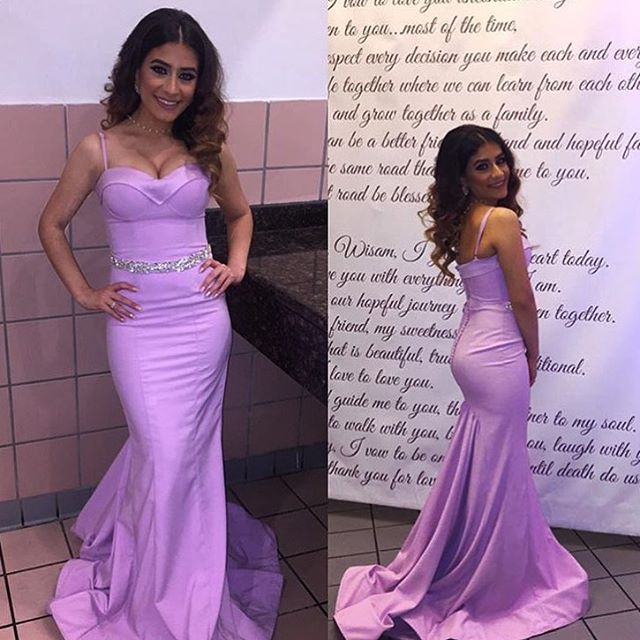 Pink Strapless Mermaid Prom Dress,Satin 
