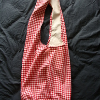 Red & white checkered Shoulder Bag