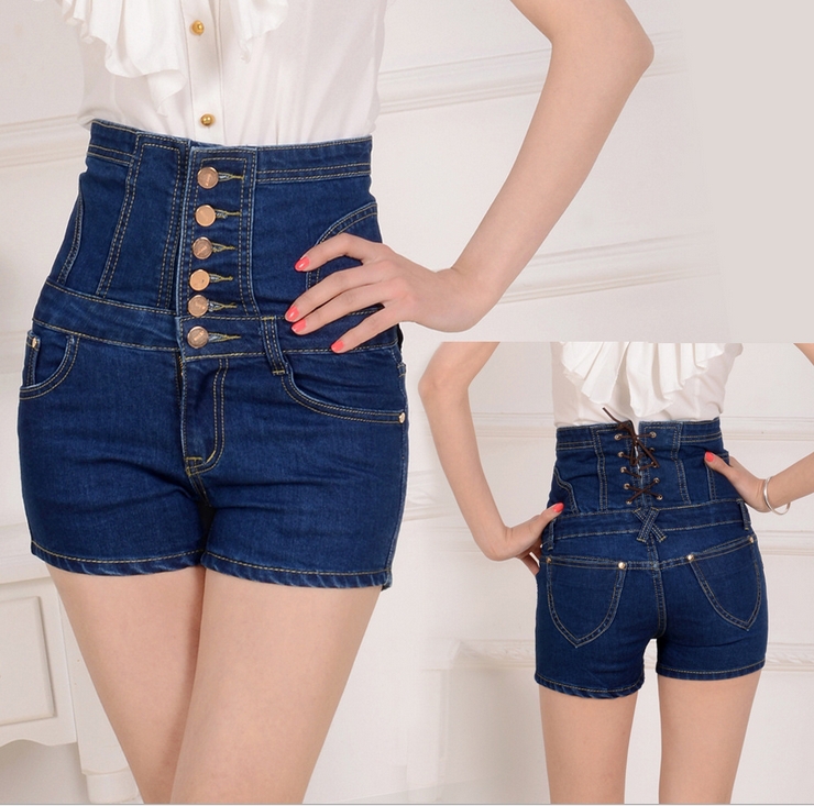 plus size denim shorts high waist