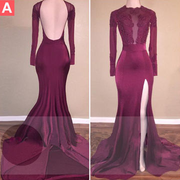 Stretch Satin Long Formal Dresses