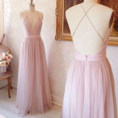 Simple Pink Prom Dresses