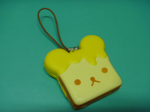 Kawaii Rilakkuma Toast with Butter Cellphone Strap