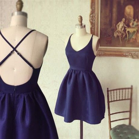 simple blue homecoming dresses