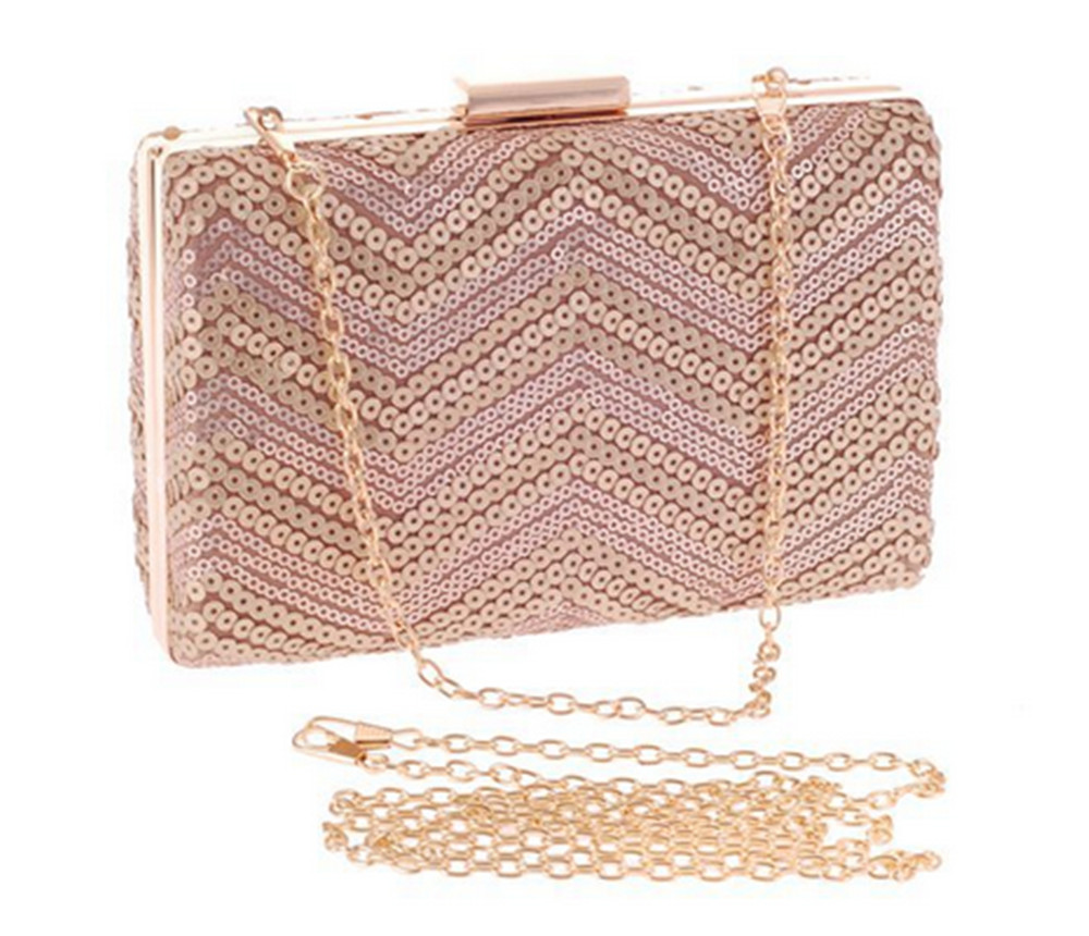 silver hard clutch bag