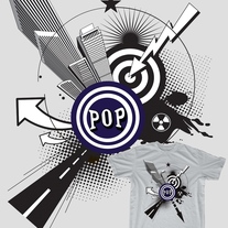 City PoP Graphic T shirt - Light Grey