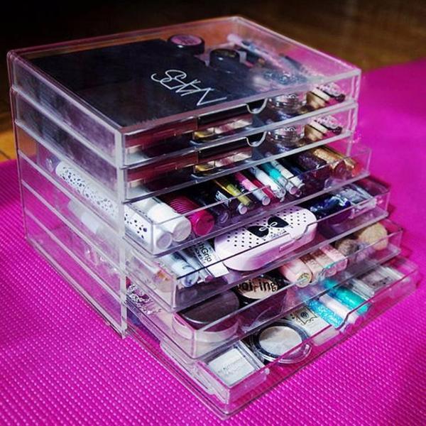 Clear Acrylic Cosmetic Organizer Makeup Case Sundry Storage Makeup