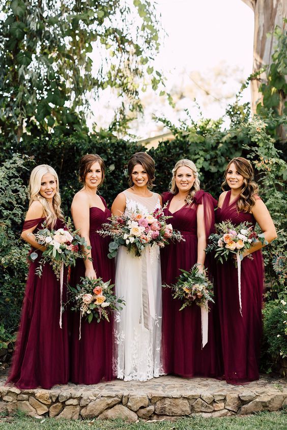Wine bridesmaid clearance