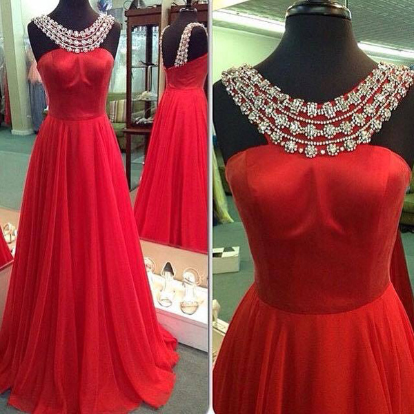 red banquet dresses