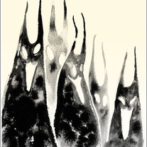 "Ghosts" Matted ORIGINAL Illustration
