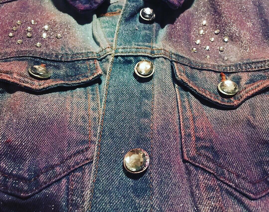 glitter denim jacket
