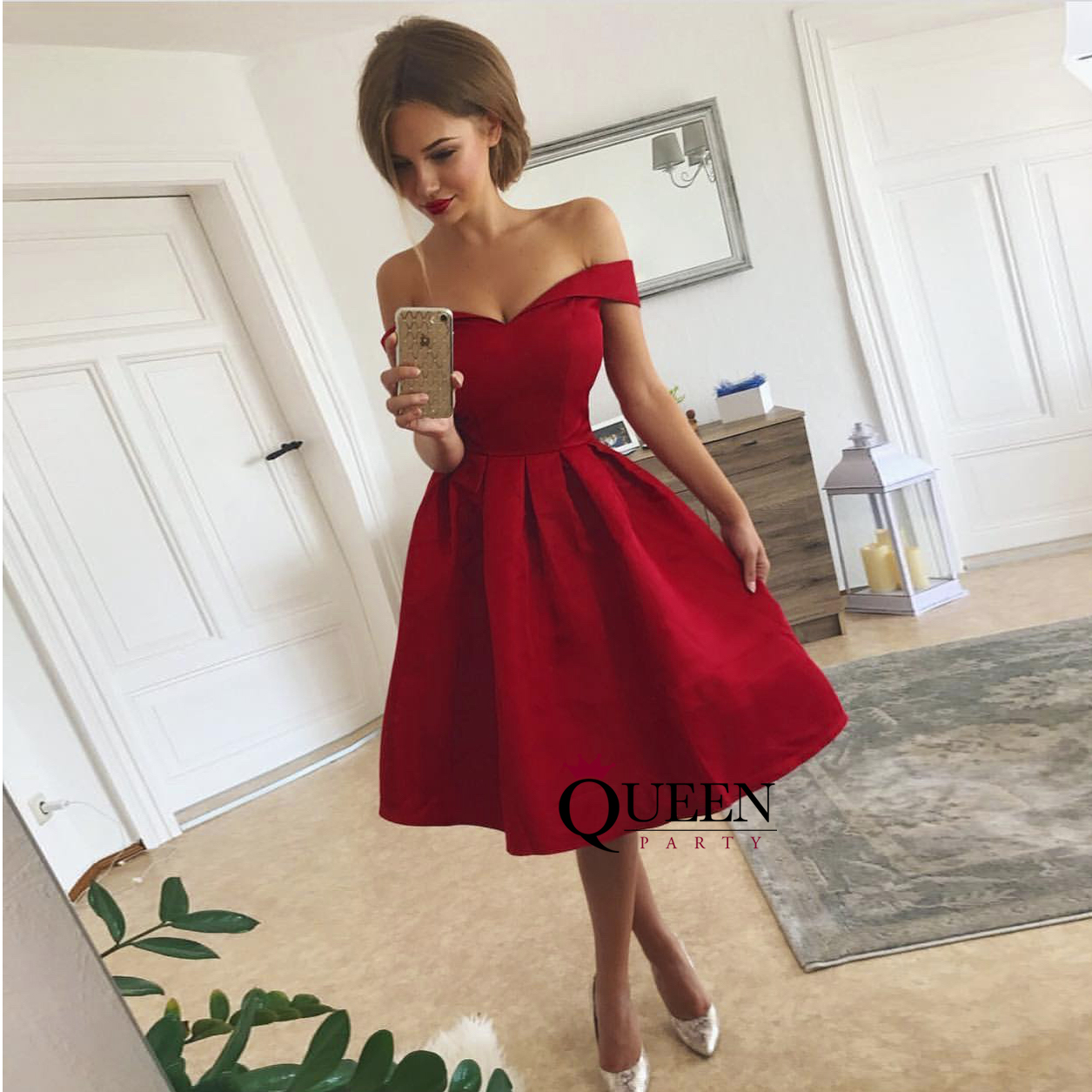 Deep Red Cocktail Dress Online Deals ...