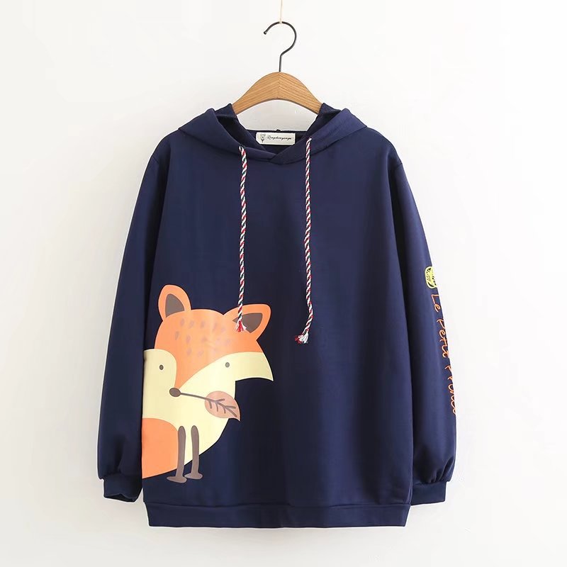 Mujer Con Capucha Con Capucha Jersey De Zorro Para Dormir Sudadera wb114 aco40638
