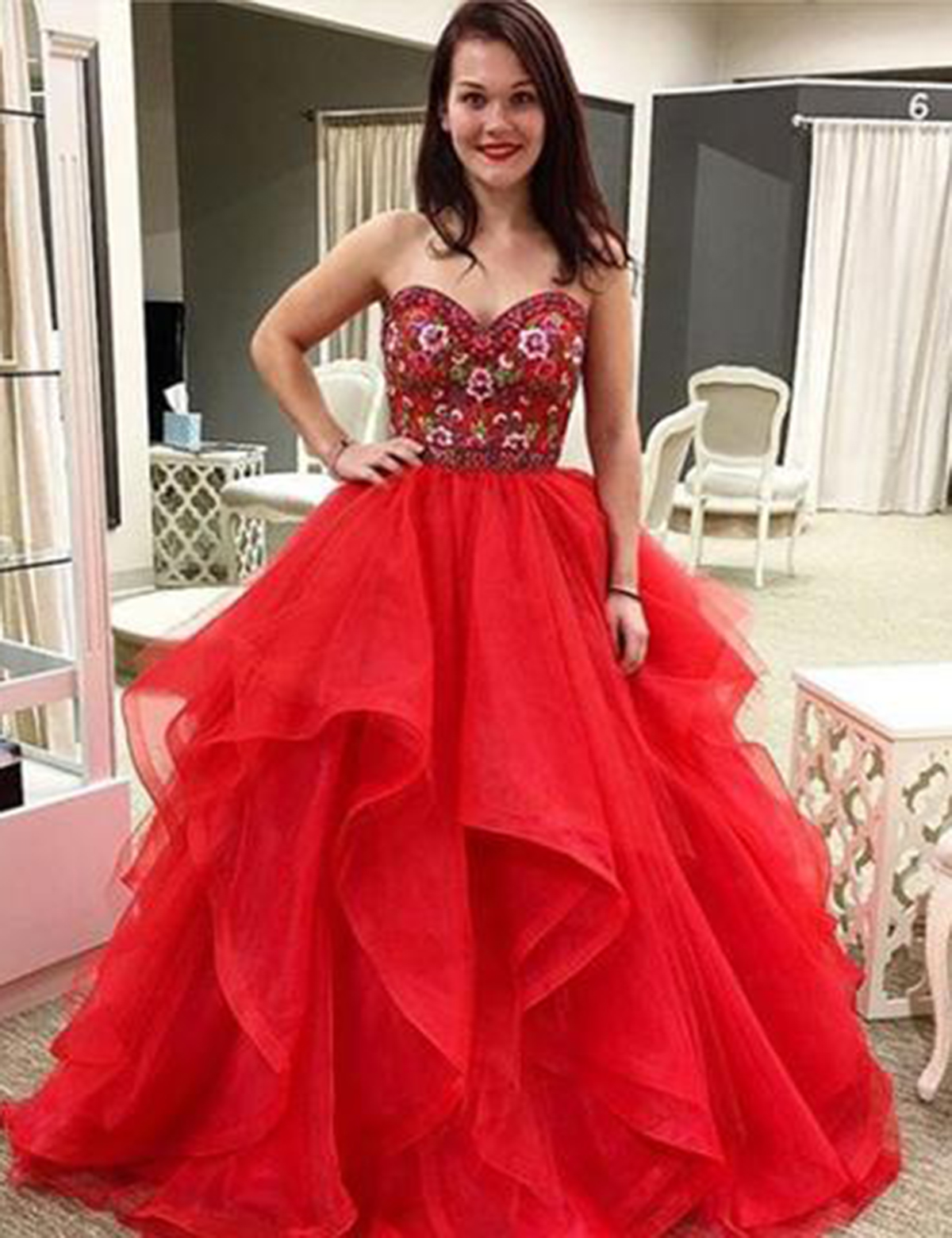 Red Organza Dress